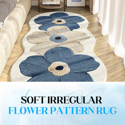 🌸Alfombra suave con patrón floral irregular