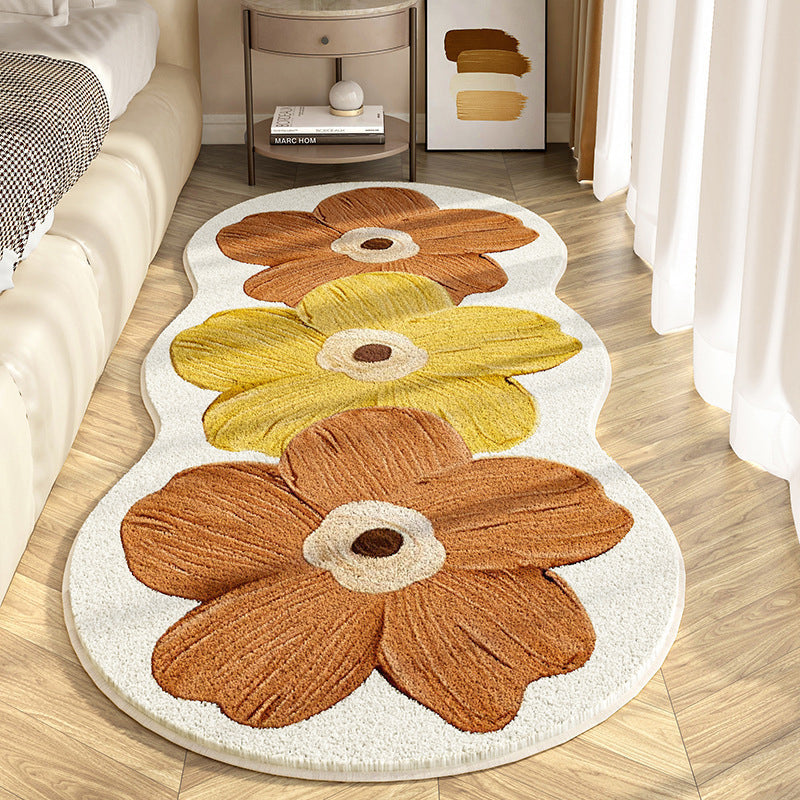🌸Alfombra suave con patrón floral irregular