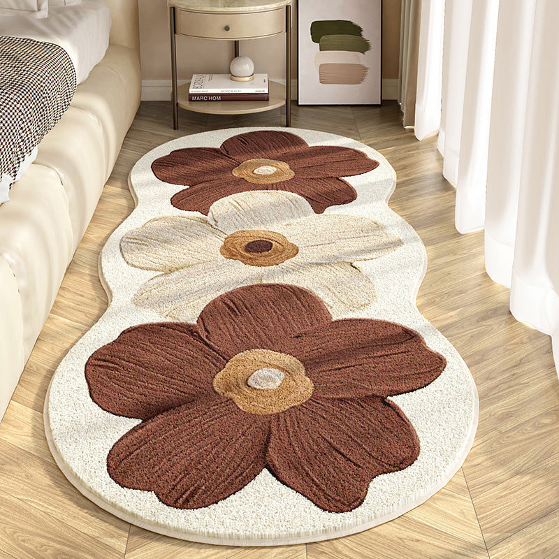 🌸Alfombra suave con patrón floral irregular