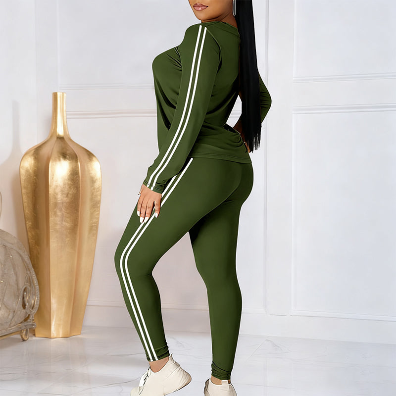 Conjunto de chándal de dos piezas con manga larga para mujer