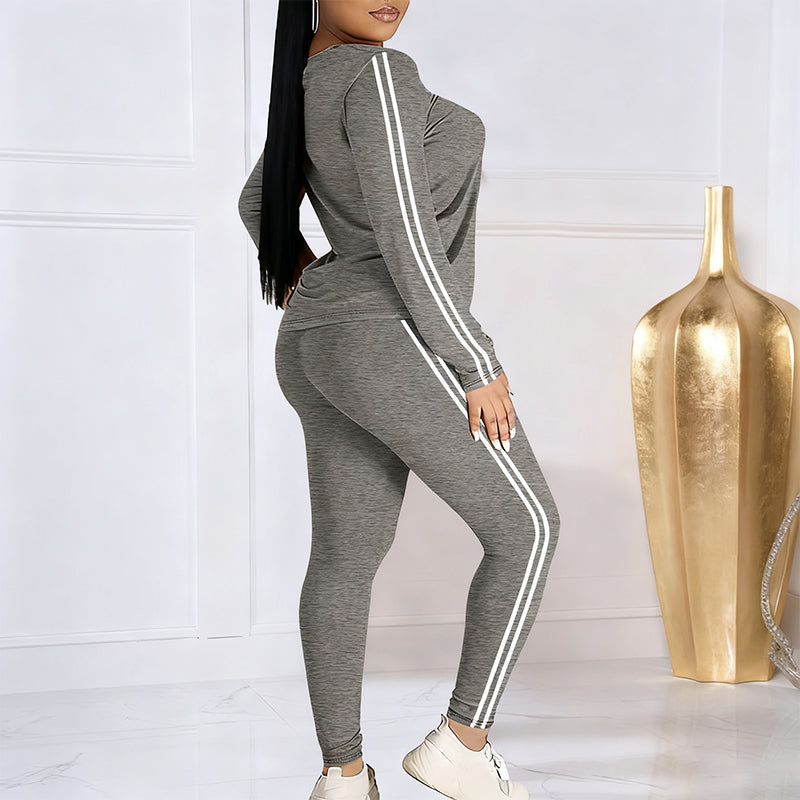 Conjunto de chándal de dos piezas con manga larga para mujer