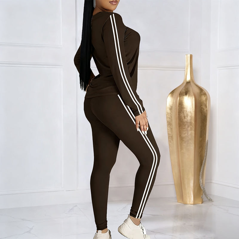 Conjunto de chándal de dos piezas con manga larga para mujer