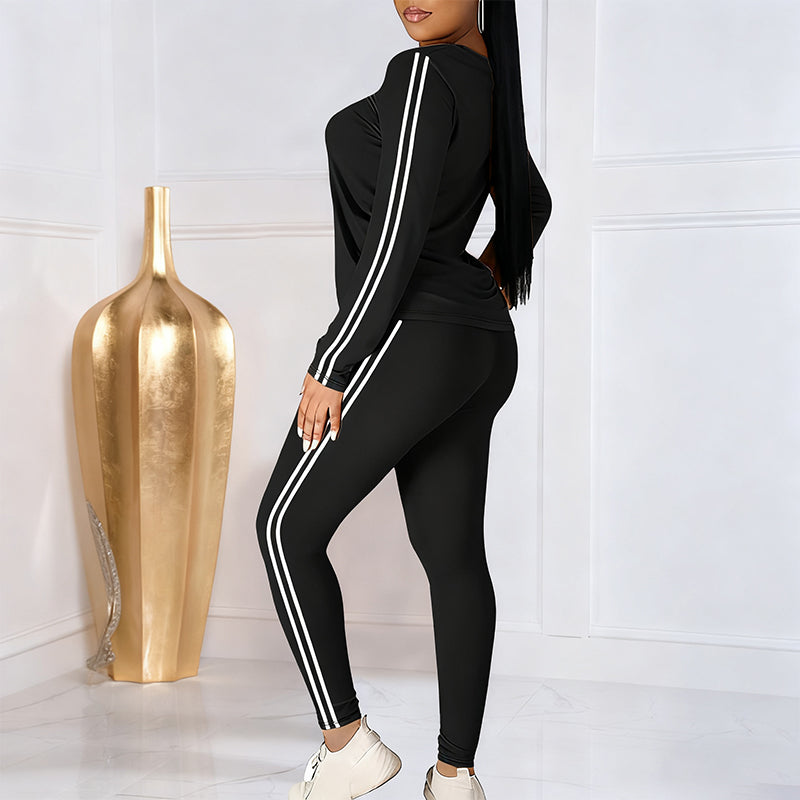 Conjunto de chándal de dos piezas con manga larga para mujer