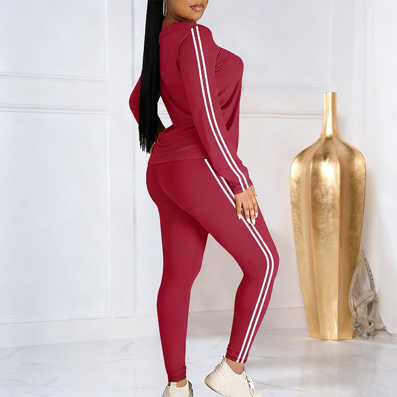 Conjunto de chándal de dos piezas con manga larga para mujer