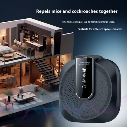 🔥El repelente ultrasónico anti-barcos y repelente de ratas es potente: tecnología inteligente de 360°