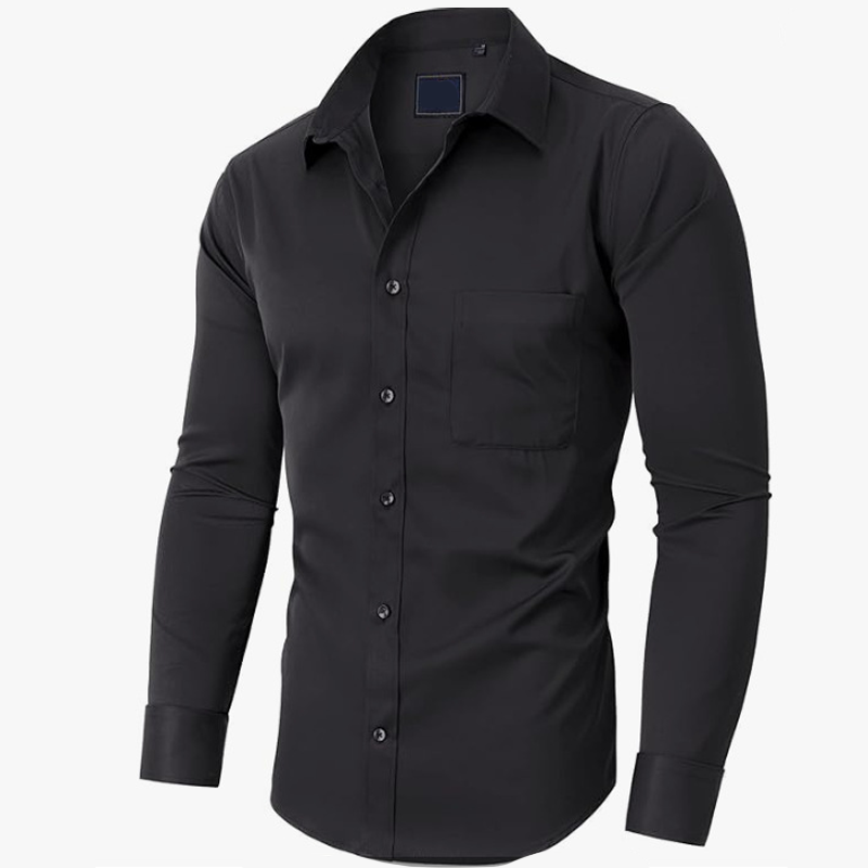 Camisa de manga larga de color liso