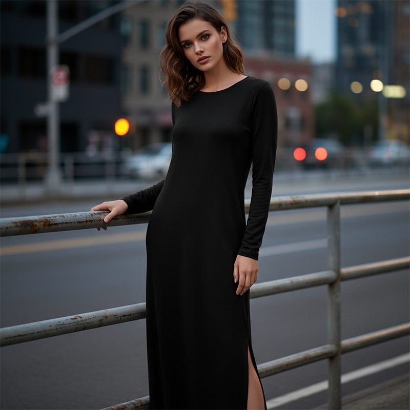 🔥Vestido camiseta de manga larga para mujer🔥Compra 2, envío gratis🔥