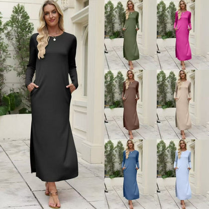 🔥Vestido camiseta de manga larga para mujer🔥Compra 2, envío gratis🔥