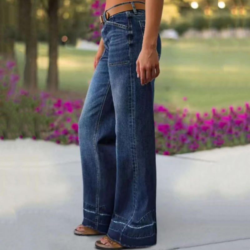 Vaqueros retro de mujer con bolsillos