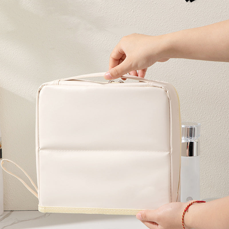 Bolsa de cosméticos portátil y con compartimentos elegante