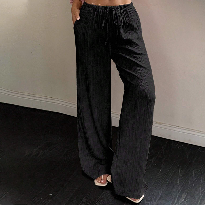 Pantalones anchos versátiles de color sólido - COMPRA 2 ENVÍO GRATIS