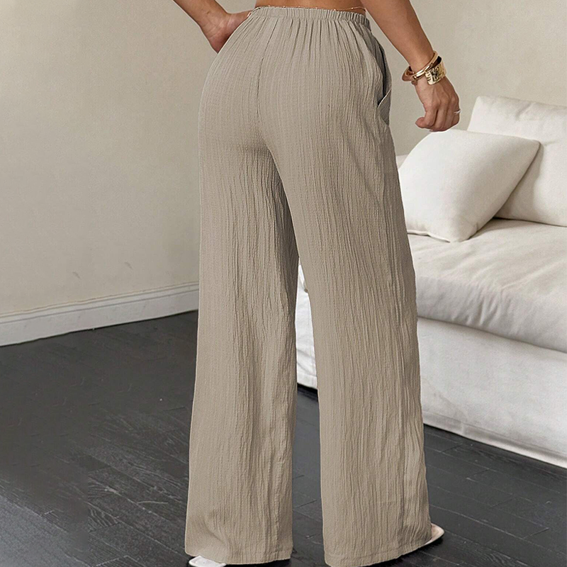 Pantalones anchos versátiles de color sólido - COMPRA 2 ENVÍO GRATIS