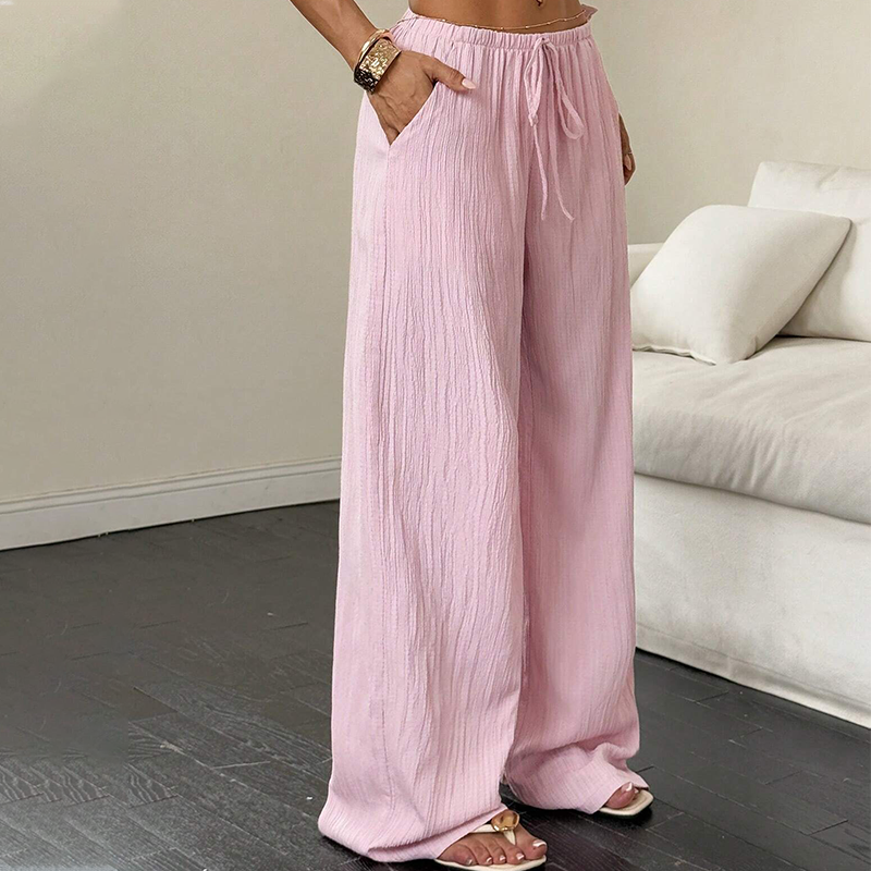 Pantalones anchos versátiles de color sólido - COMPRA 2 ENVÍO GRATIS