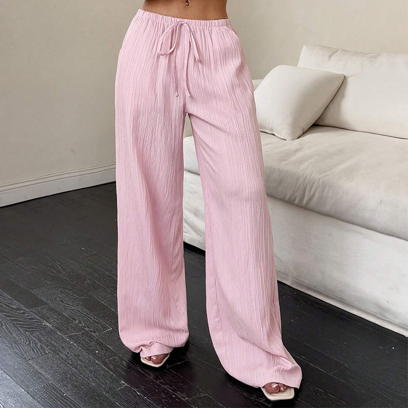 Pantalones anchos versátiles de color sólido - COMPRA 2 ENVÍO GRATIS