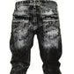 Vaqueros vaqueros elásticos creativos de moda masculina, estilo minimalista adecuado para el verano, estilo emo
