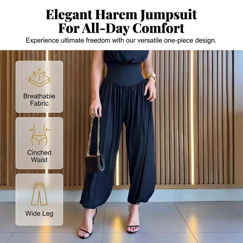 Mono elegante de cintura alta con abertura lateral