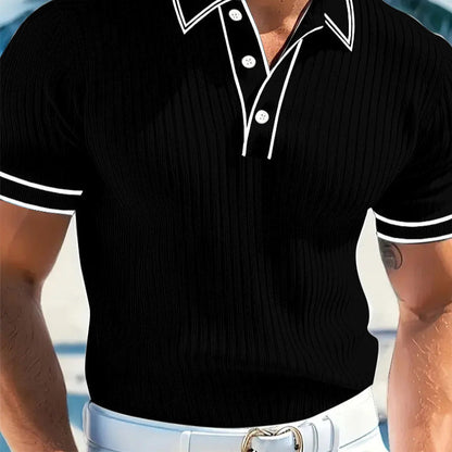 🎁Nueva llegada 50% de descuento💥en la camisa polo casual de manga corta de verano — Envío gratis para dos piezas