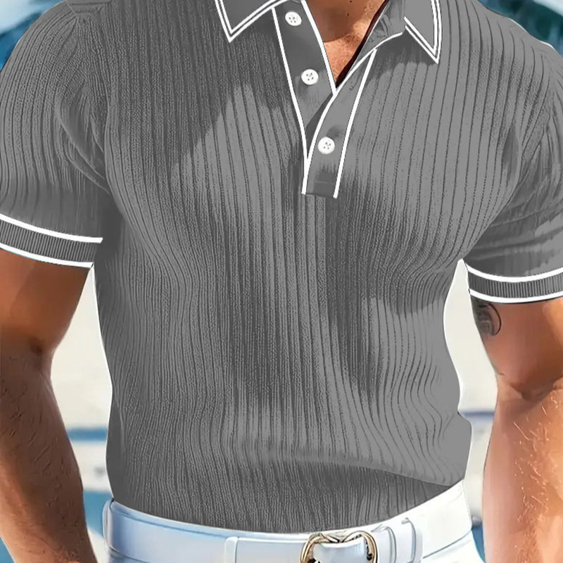 🎁Nueva llegada 50% de descuento💥en la camisa polo casual de manga corta de verano — Envío gratis para dos piezas