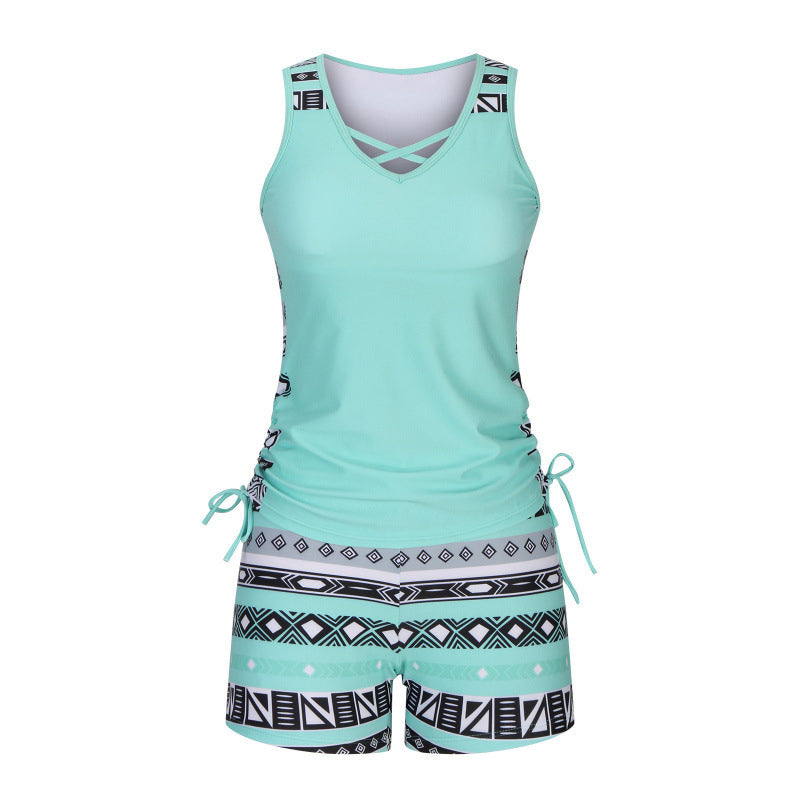 🏖️Sommer-Sale 50% Rabatt🏝️🩱Zweiteiliger Tankini– hochtailliert mit Bandeau-Top – perfekt für den Strand👙