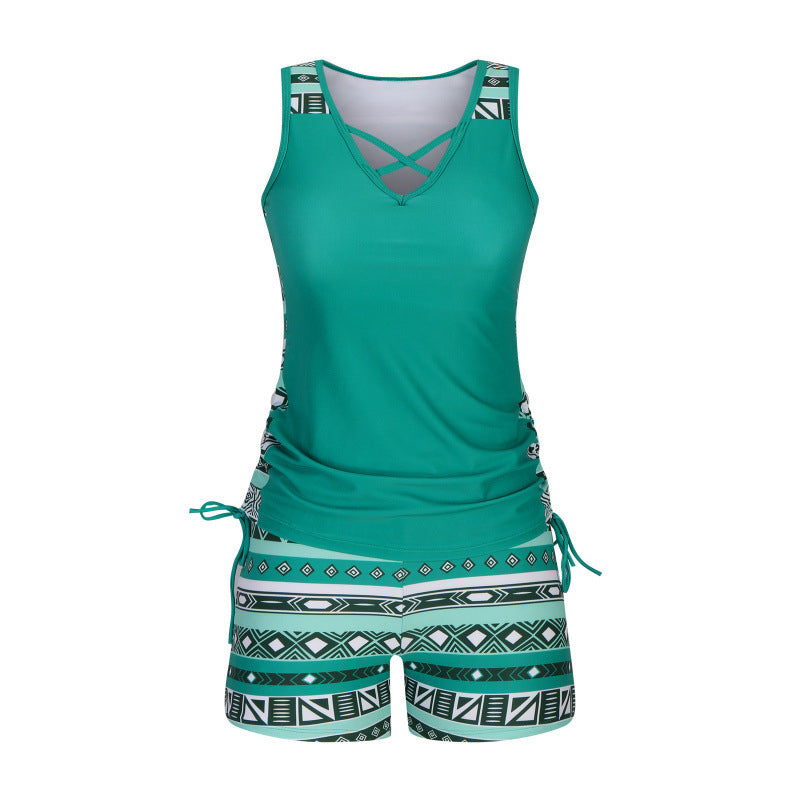 🏖️Sommer-Sale 50% Rabatt🏝️🩱Zweiteiliger Tankini– hochtailliert mit Bandeau-Top – perfekt für den Strand👙