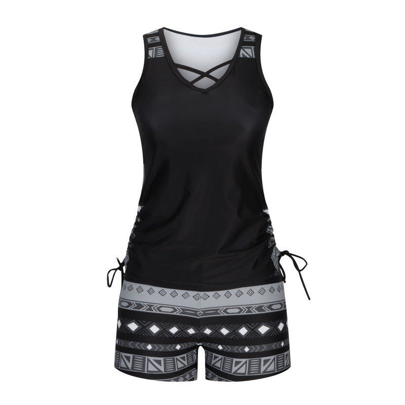 🏖️Sommer-Sale 50% Rabatt🏝️🩱Zweiteiliger Tankini– hochtailliert mit Bandeau-Top – perfekt für den Strand👙