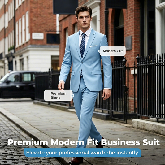 Set de traje de negocios moderno de dos piezas para hombre