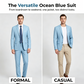Set de traje de negocios moderno de dos piezas para hombre