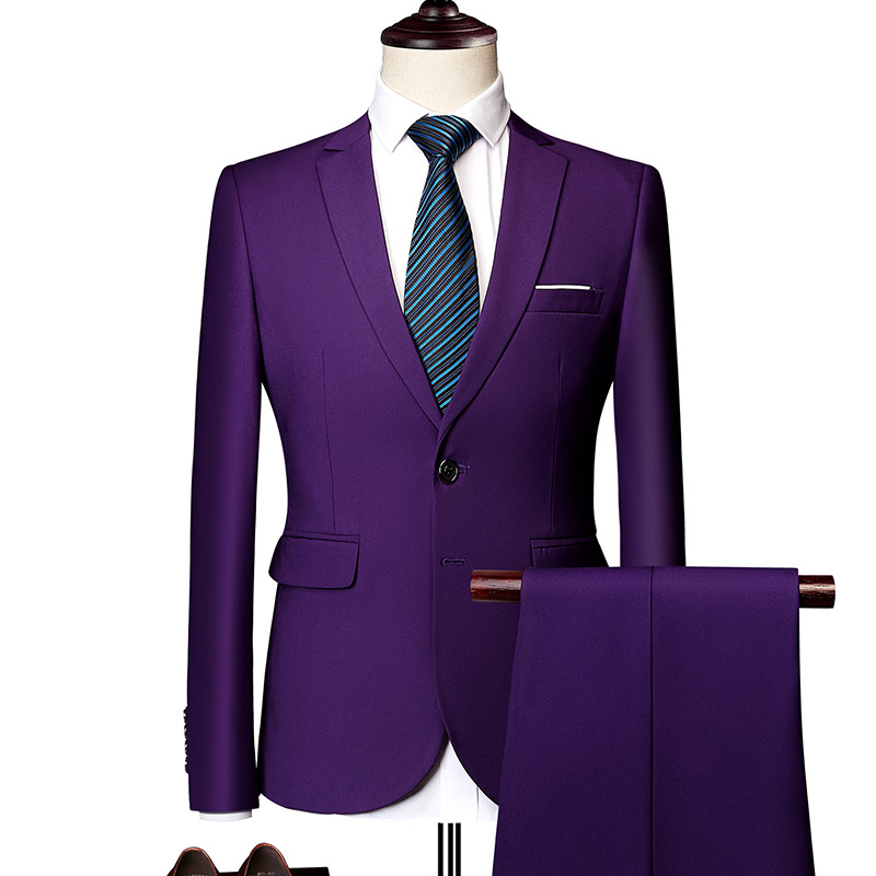 Set de traje de negocios moderno de dos piezas para hombre