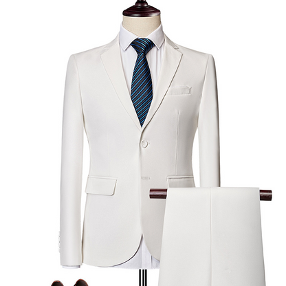 Set de traje de negocios moderno de dos piezas para hombre