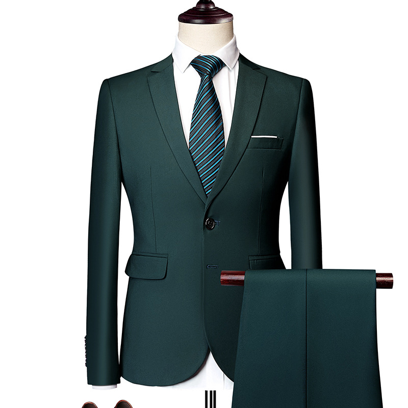 Set de traje de negocios moderno de dos piezas para hombre