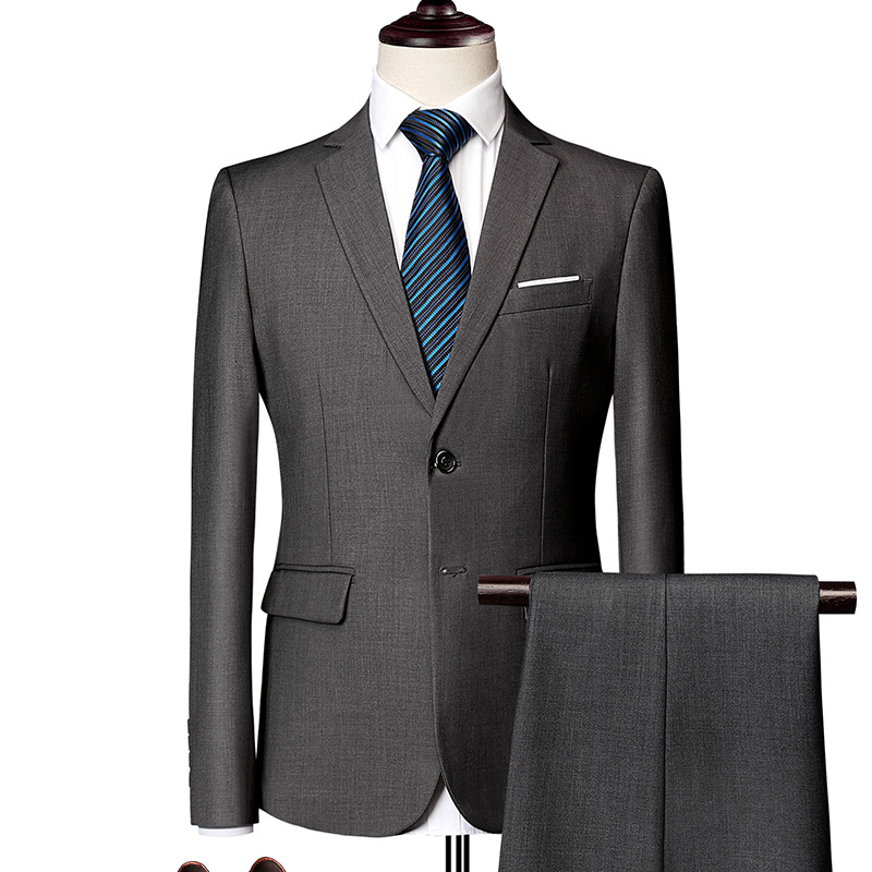 Set de traje de negocios moderno de dos piezas para hombre