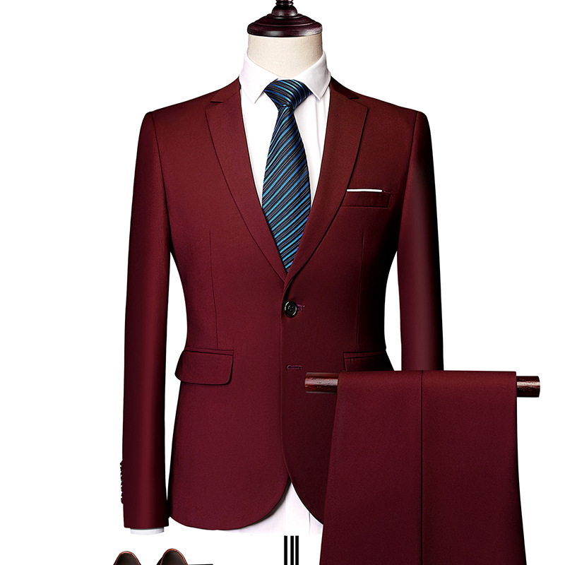 Set de traje de negocios moderno de dos piezas para hombre