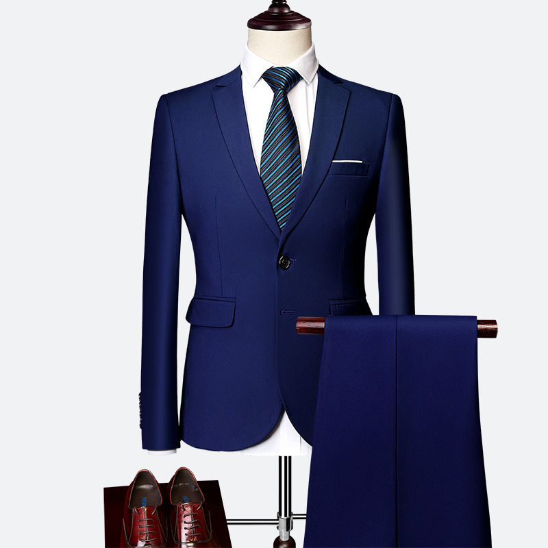 Set de traje de negocios moderno de dos piezas para hombre