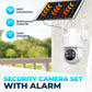 Juego de cámaras de seguridad inalámbricas con energía solar y alarma