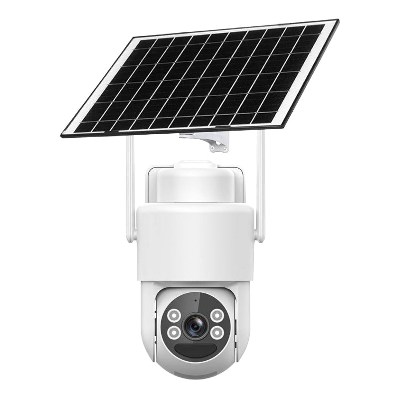 Juego de cámaras de seguridad inalámbricas con energía solar y alarma