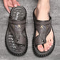 👣 ¡OFERTA POR TIEMPO LIMITADO 57% DE DESCUENTO! 🩴 Sandalias de Cuero para Hombre en Tallas Grandes – Soporte de Arco, Antideslizantes, Transpirables y Cómodas para Exteriores ✨
