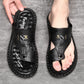 👣 ¡OFERTA POR TIEMPO LIMITADO 57% DE DESCUENTO! 🩴 Sandalias de Cuero para Hombre en Tallas Grandes – Soporte de Arco, Antideslizantes, Transpirables y Cómodas para Exteriores ✨