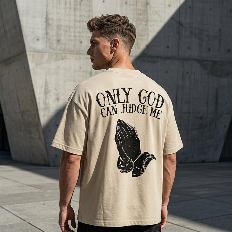 🙏 ¡OFERTA POR TIEMPO LIMITADO 50% DE DESCUENTO! 👕 Camiseta de Hombre 'Manos en Oración' – 100% Algodón, Estampado Simbólico ✨