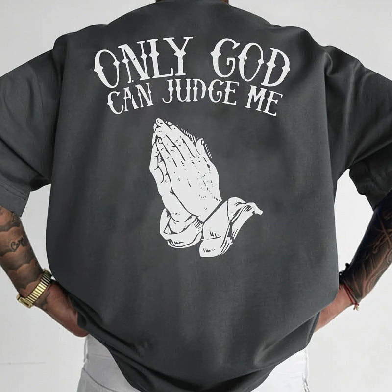 🙏 ¡OFERTA POR TIEMPO LIMITADO 50% DE DESCUENTO! 👕 Camiseta de Hombre 'Manos en Oración' – 100% Algodón, Estampado Simbólico ✨