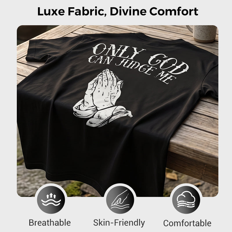 🙏 ¡OFERTA POR TIEMPO LIMITADO 50% DE DESCUENTO! 👕 Camiseta de Hombre 'Manos en Oración' – 100% Algodón, Estampado Simbólico ✨
