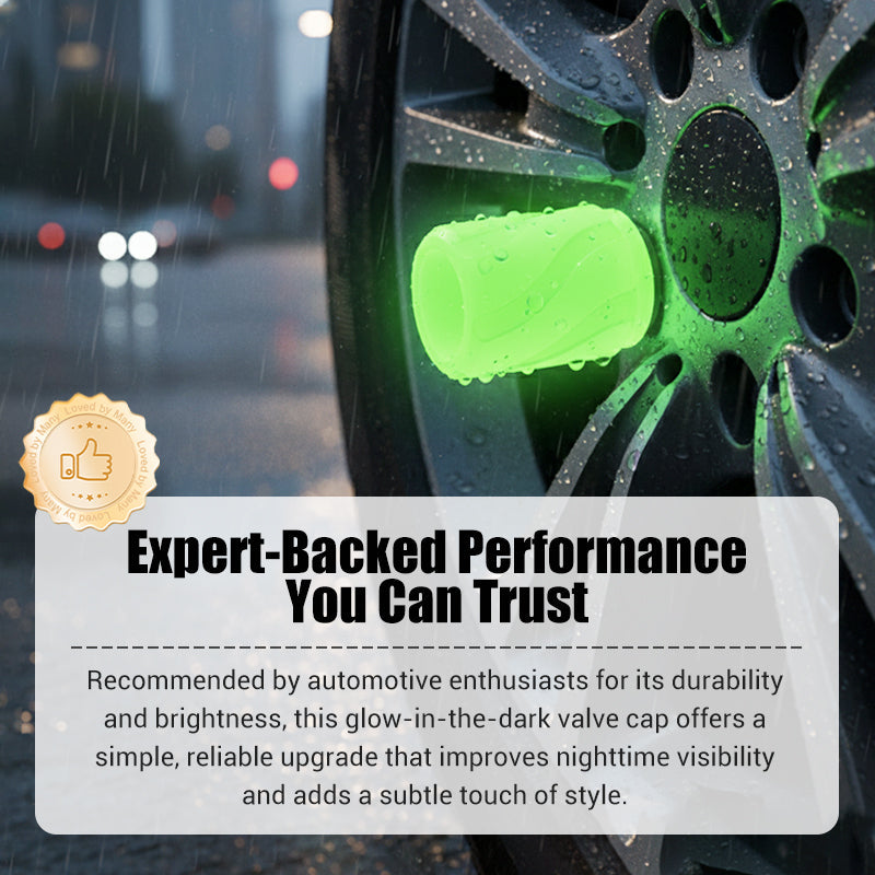 🌟 2026 Sale — Over 57,500 Sold! 🚗 4PCS Glow-in-The-Dark Car Tire Valve Cap