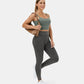 Leggings casuales de mezclilla de punto elástico con bolsillo lateral trasero de talle alto