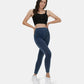 Leggings casuales de mezclilla de punto elástico con bolsillo lateral trasero de talle alto