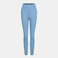 Leggings casuales de mezclilla de punto elástico con bolsillo lateral trasero de talle alto