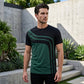Camiseta cuello tripulación color-bloque hombre