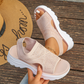 Sandalias de plataforma de malla transpirable para mujer