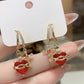 💍 ¡TIEMPO LIMITADO 50% DESCUENTO! ✨ Pendientes de Corazón Rojo y Cruz – Inspiración Vintage, Delicados, Simbólicos ✝️