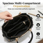 👜 ¡50 % DE DESCUENTO POR TIEMPO LIMITADO! ✨ Bolso de mano para mujer con asa superior: costuras en V, herrajes dorados y múltiples compartimentos 🌸