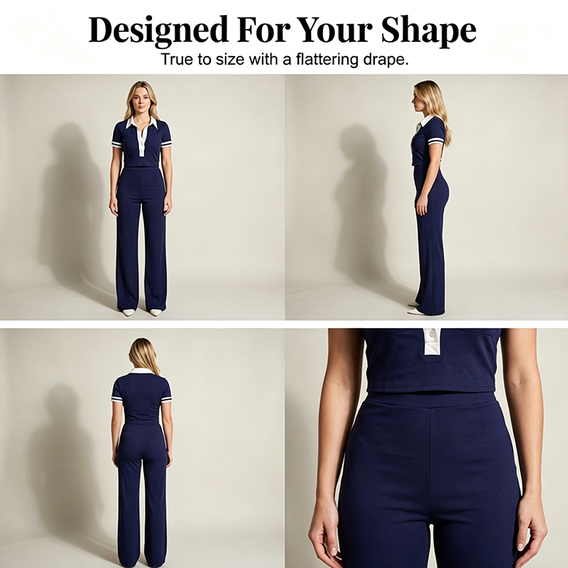 Set de camisa y pantalones de mujer de dos piezas