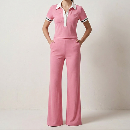 Set de camisa y pantalones de mujer de dos piezas